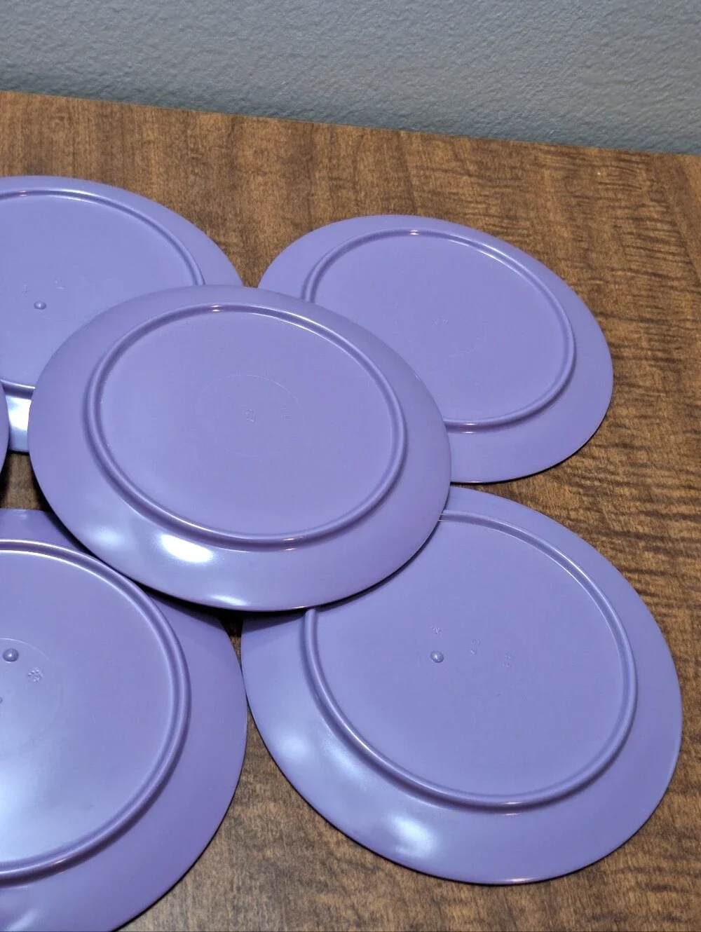 Vtg MCM Retro Purple Lilac Melmac Melamine 16 Pieces 8 Bowls 8 Dessert Plates